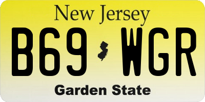 NJ license plate B69WGR