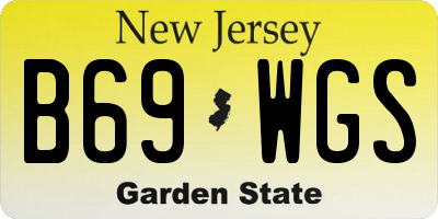 NJ license plate B69WGS