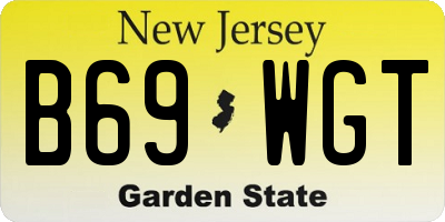 NJ license plate B69WGT