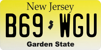 NJ license plate B69WGU