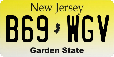 NJ license plate B69WGV