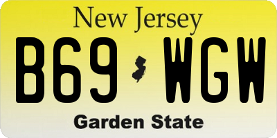 NJ license plate B69WGW