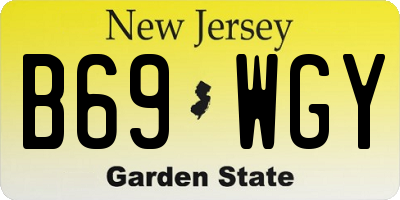 NJ license plate B69WGY