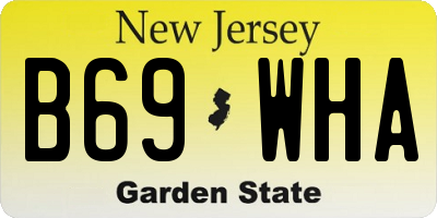 NJ license plate B69WHA