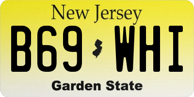 NJ license plate B69WHI