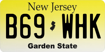 NJ license plate B69WHK