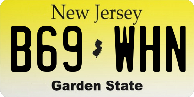 NJ license plate B69WHN