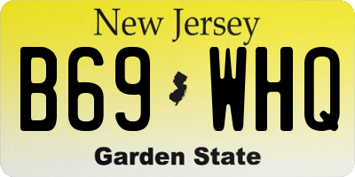 NJ license plate B69WHQ