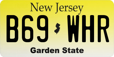 NJ license plate B69WHR