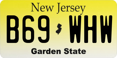 NJ license plate B69WHW