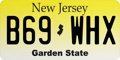 NJ license plate B69WHX