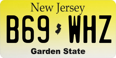 NJ license plate B69WHZ