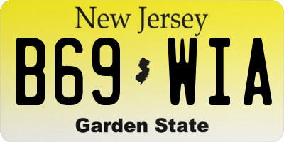 NJ license plate B69WIA