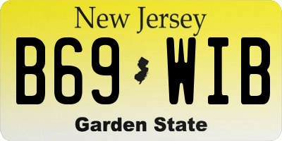 NJ license plate B69WIB