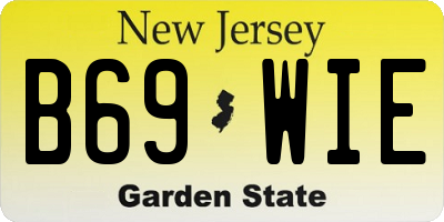 NJ license plate B69WIE