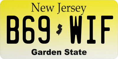 NJ license plate B69WIF