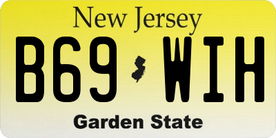 NJ license plate B69WIH