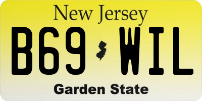 NJ license plate B69WIL