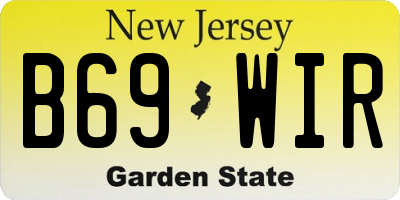 NJ license plate B69WIR