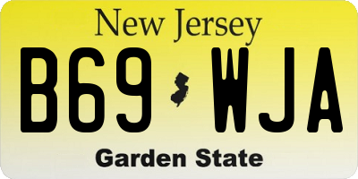 NJ license plate B69WJA