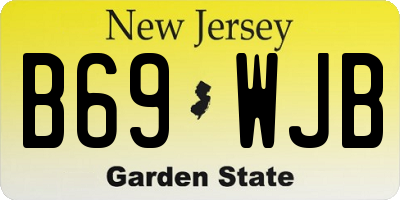 NJ license plate B69WJB