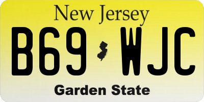 NJ license plate B69WJC