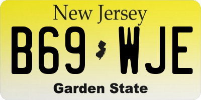 NJ license plate B69WJE