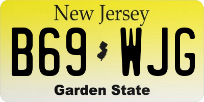 NJ license plate B69WJG