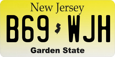 NJ license plate B69WJH