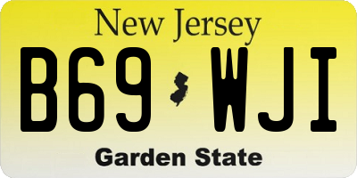 NJ license plate B69WJI
