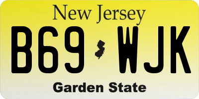 NJ license plate B69WJK