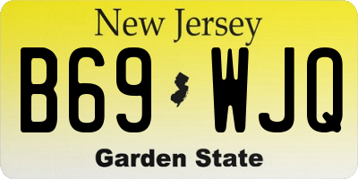 NJ license plate B69WJQ