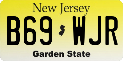 NJ license plate B69WJR