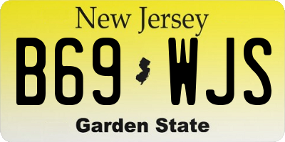 NJ license plate B69WJS