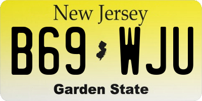 NJ license plate B69WJU