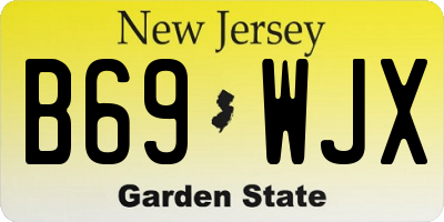 NJ license plate B69WJX