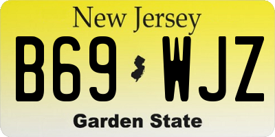 NJ license plate B69WJZ