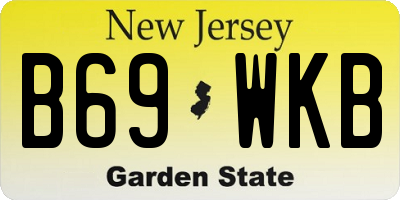 NJ license plate B69WKB