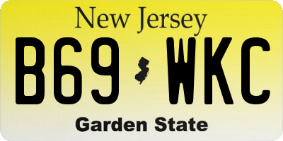 NJ license plate B69WKC