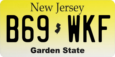 NJ license plate B69WKF