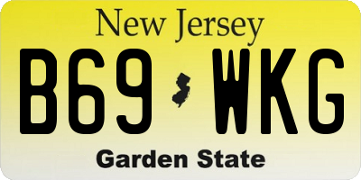 NJ license plate B69WKG