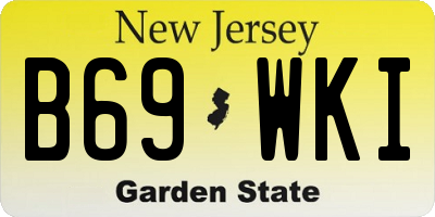 NJ license plate B69WKI