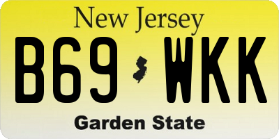 NJ license plate B69WKK