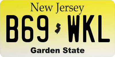 NJ license plate B69WKL