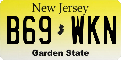 NJ license plate B69WKN
