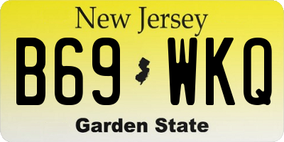 NJ license plate B69WKQ