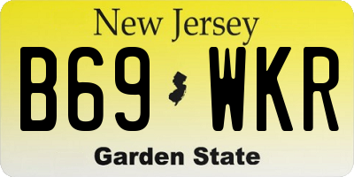 NJ license plate B69WKR