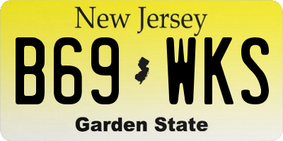 NJ license plate B69WKS