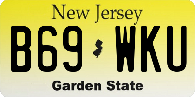 NJ license plate B69WKU