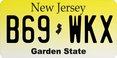 NJ license plate B69WKX